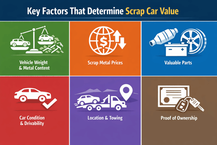 how much for scrap car infographic